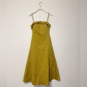 Chic Mustard Midi Dress